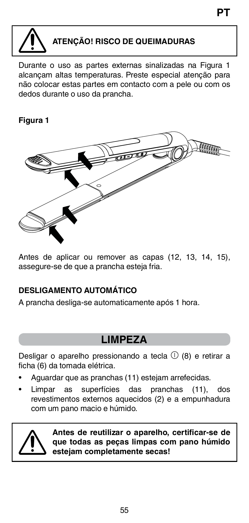 Limpeza | Imetec BELLISSIMA CREATIVITY STYLE CREATOR B6 200 User Manual | Page 57 / 90