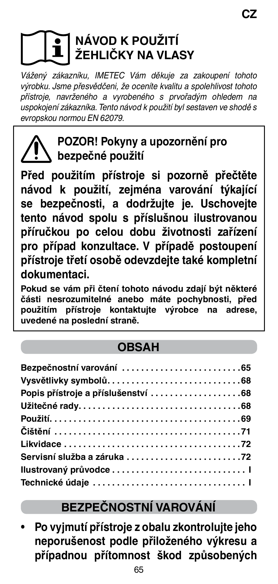 Imetec BELLISSIMA CREATIVITY STYLE CREATOR B6 200 User Manual | Page 67 / 90