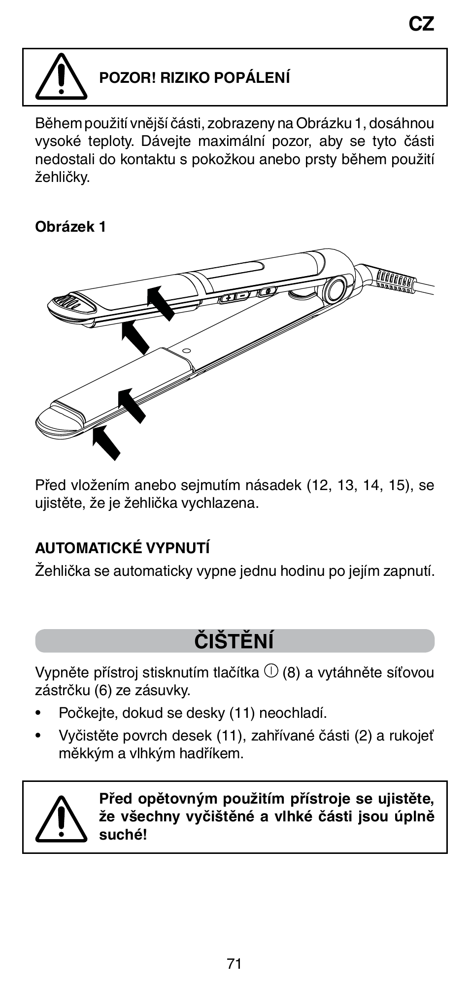 Čištění | Imetec BELLISSIMA CREATIVITY STYLE CREATOR B6 200 User Manual | Page 73 / 90