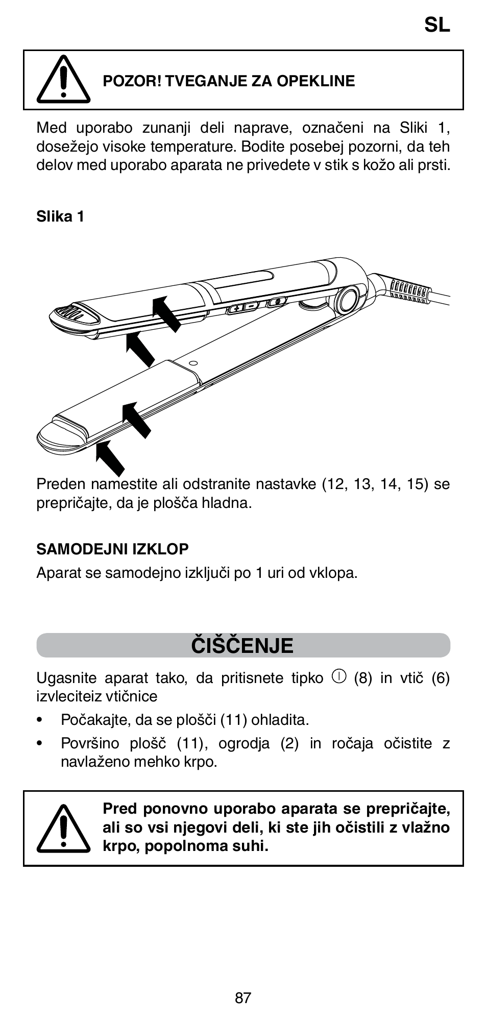 Čiščenje | Imetec BELLISSIMA CREATIVITY STYLE CREATOR B6 200 User Manual | Page 89 / 90