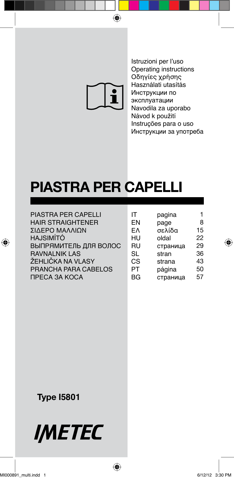 Imetec BELLISSIMA B 100 User Manual | 65 pages