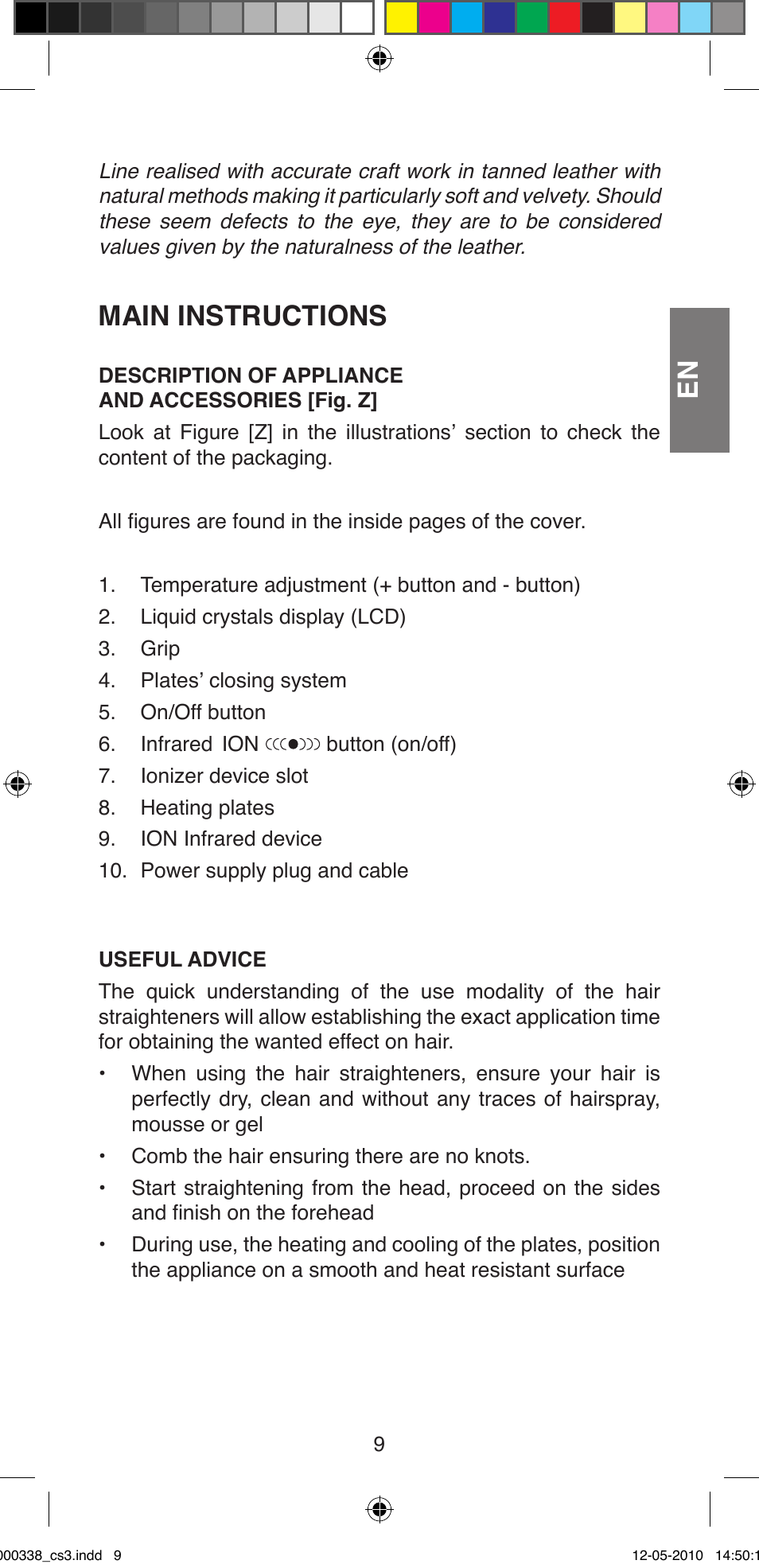 Main instructions | Imetec BELLISSIMA ABSOLUTE BA8 230I User Manual | Page 11 / 44