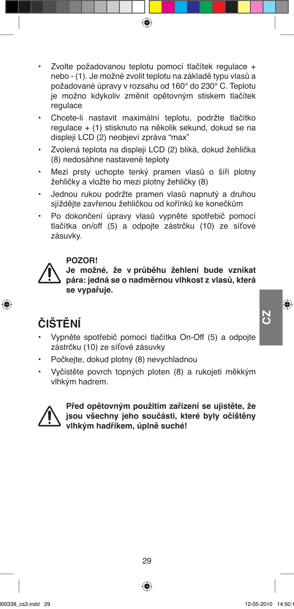 Čištění | Imetec BELLISSIMA ABSOLUTE BA8 230I User Manual | Page 31 / 44