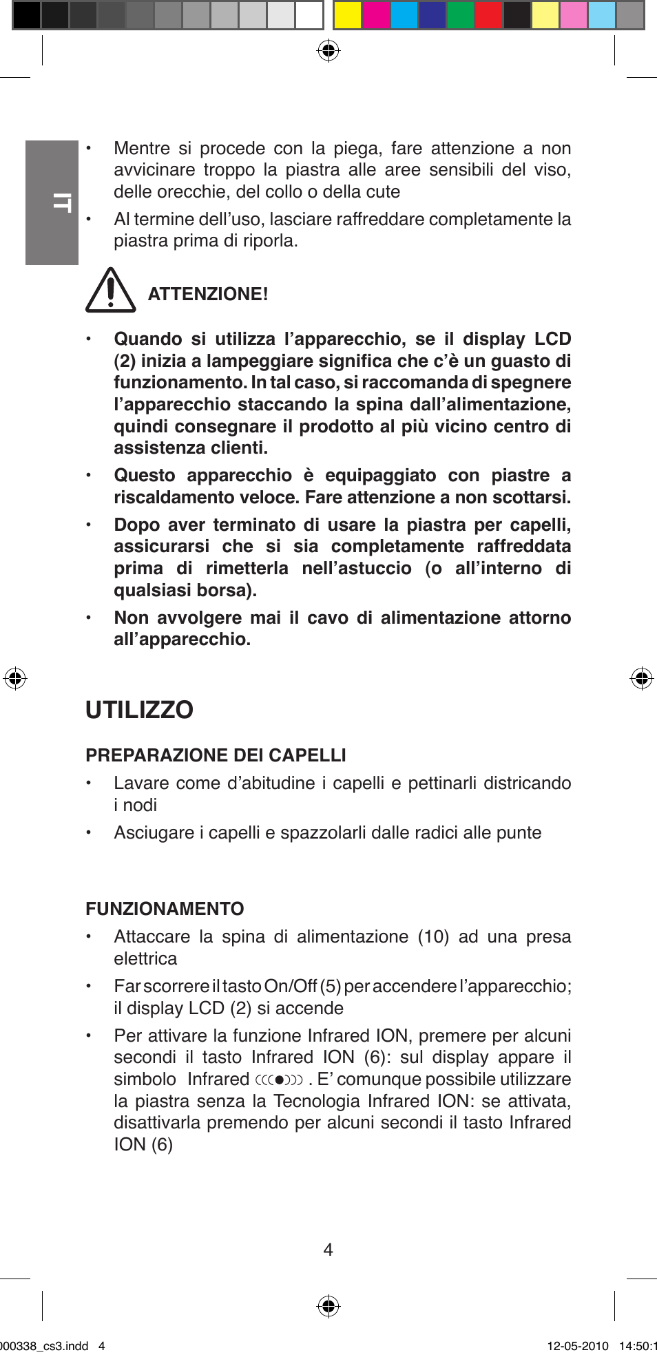 Utilizzo | Imetec BELLISSIMA ABSOLUTE BA8 230I User Manual | Page 6 / 44