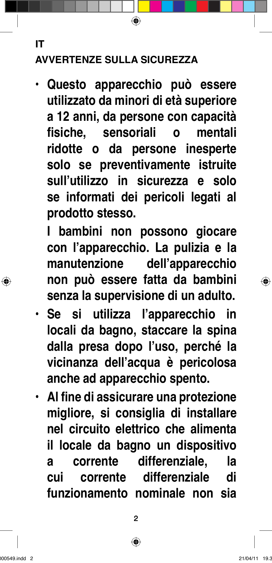 Imetec BELLISSIMA CREATIVITY STYLE CREATOR B7 500 User Manual | Page 4 / 66