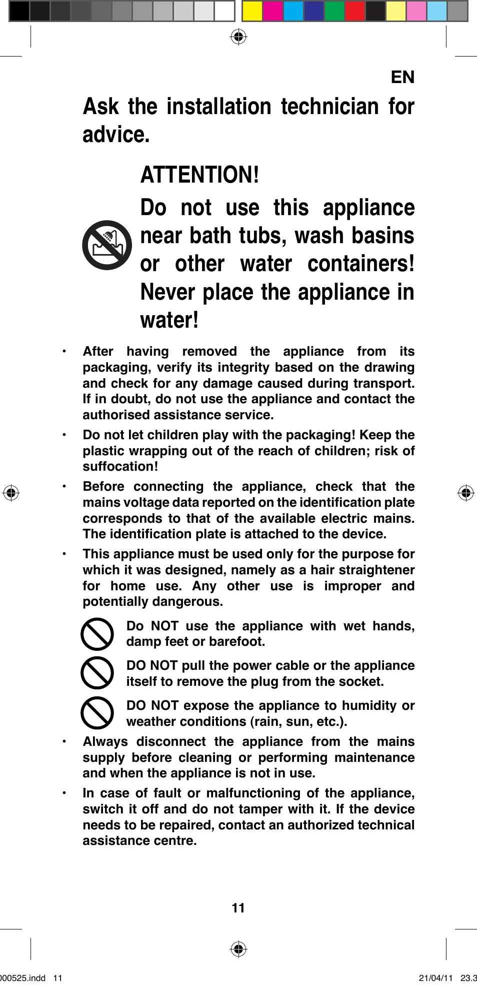 Imetec BELLISSIMA CREATIVITY STYLE CREATOR B6 100 User Manual | Page 13 / 66