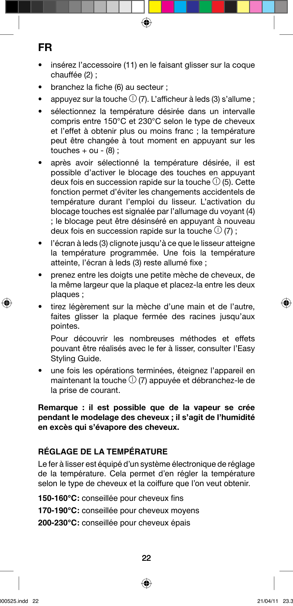Imetec BELLISSIMA CREATIVITY STYLE CREATOR B6 100 User Manual | Page 24 / 66