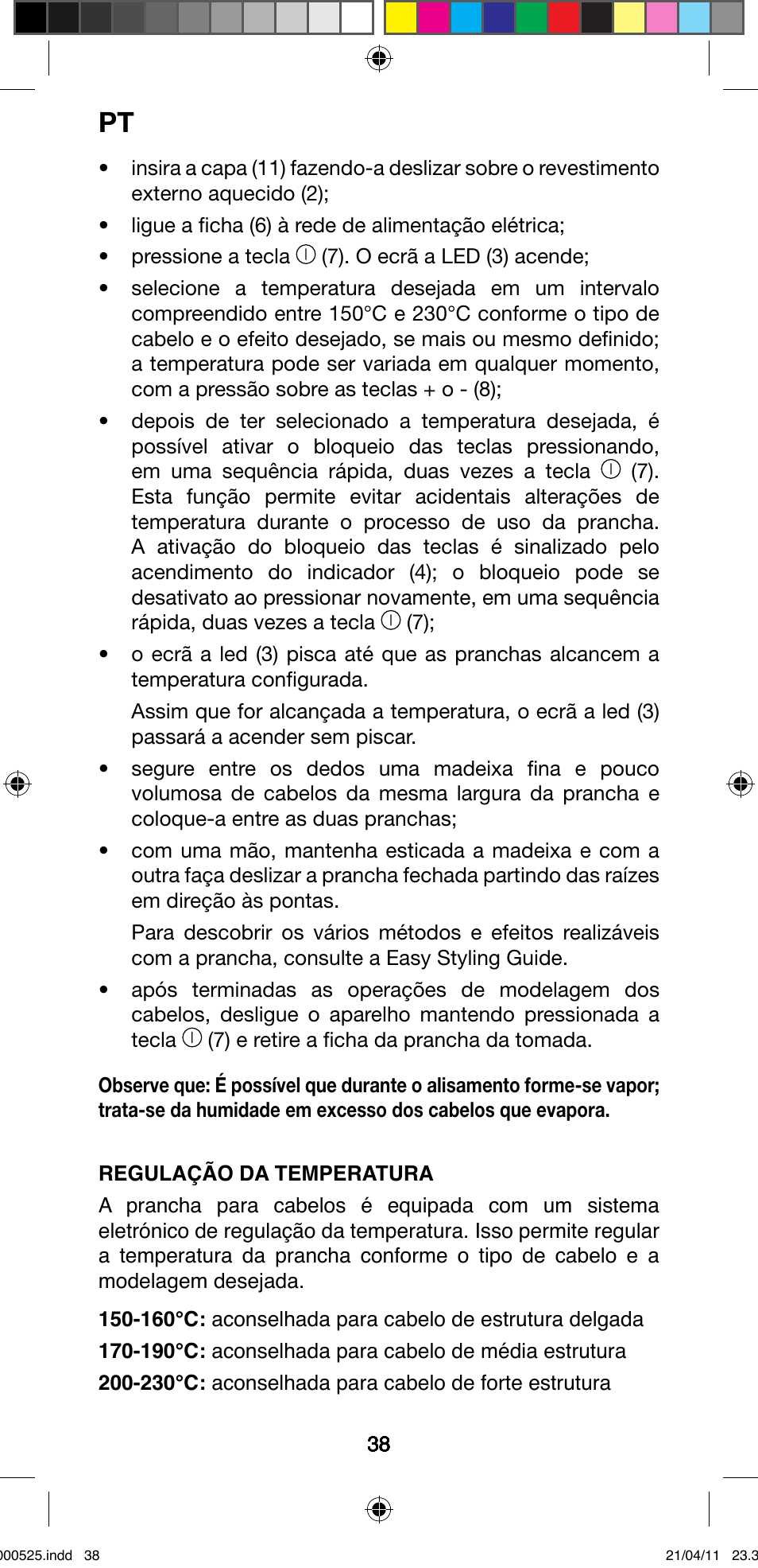 Imetec BELLISSIMA CREATIVITY STYLE CREATOR B6 100 User Manual | Page 40 / 66