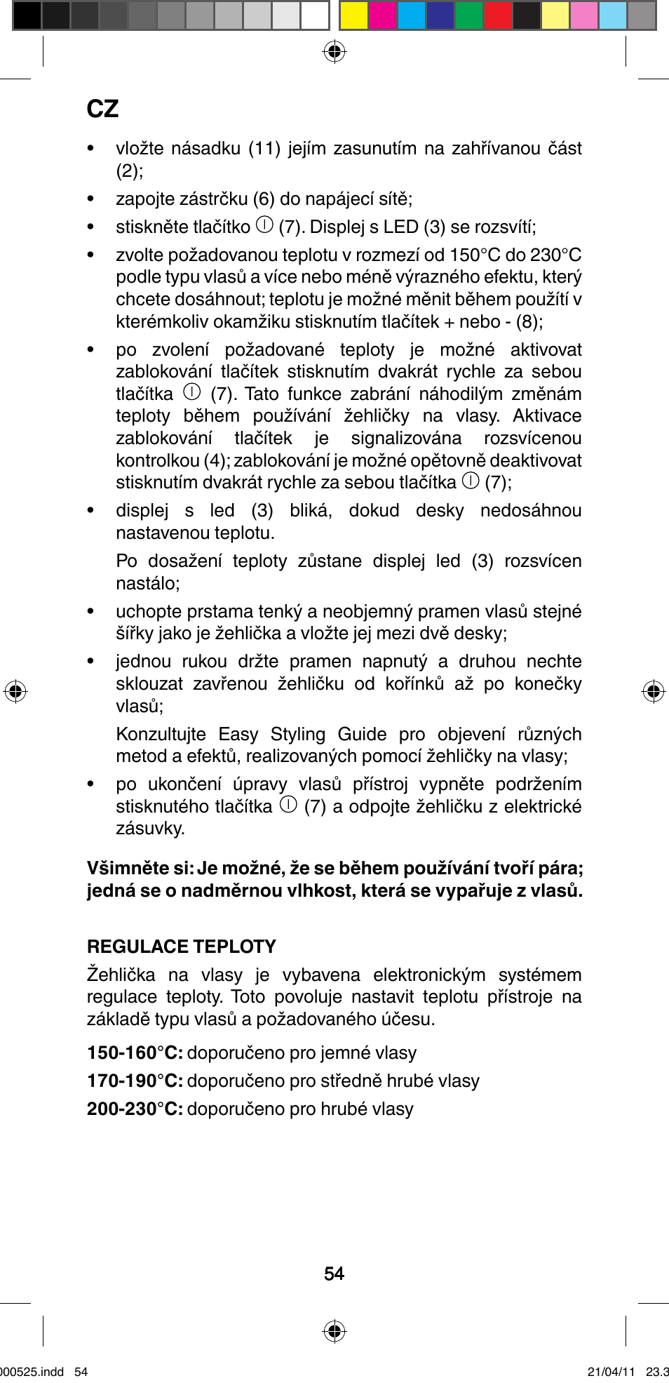 Imetec BELLISSIMA CREATIVITY STYLE CREATOR B6 100 User Manual | Page 56 / 66