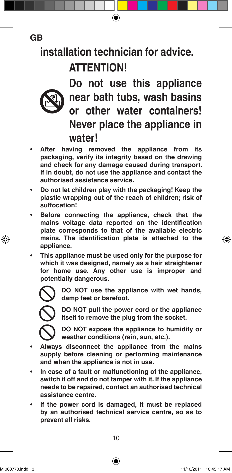 Imetec BELLISSIMA B15 50 User Manual | Page 12 / 66