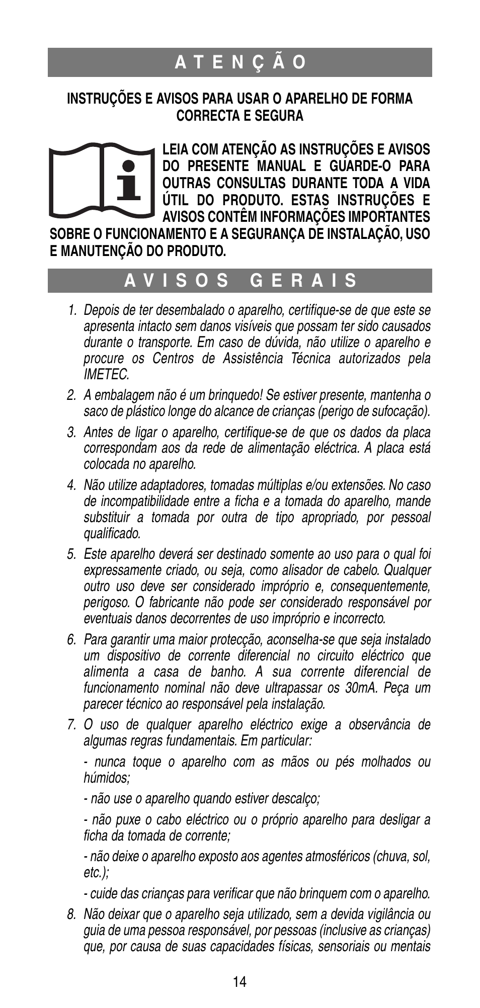 Imetec BELLISSIMA B20 50 User Manual | Page 16 / 36