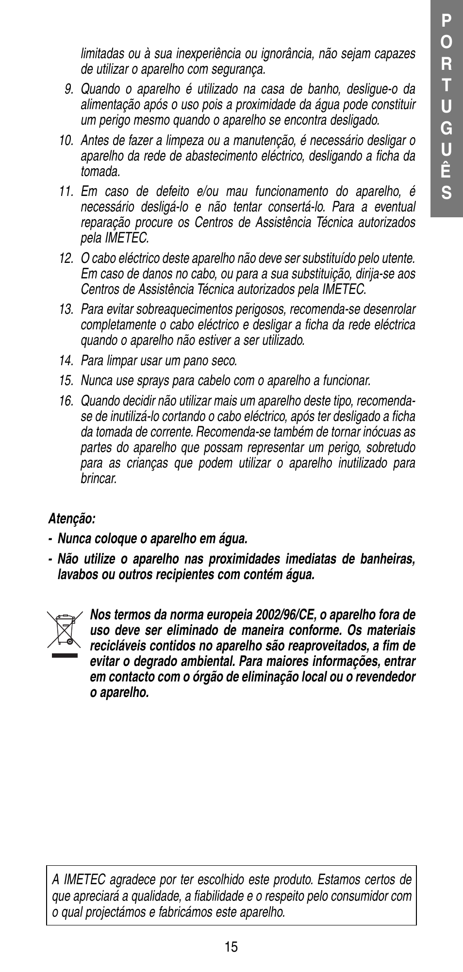 Imetec BELLISSIMA B20 50 User Manual | Page 17 / 36