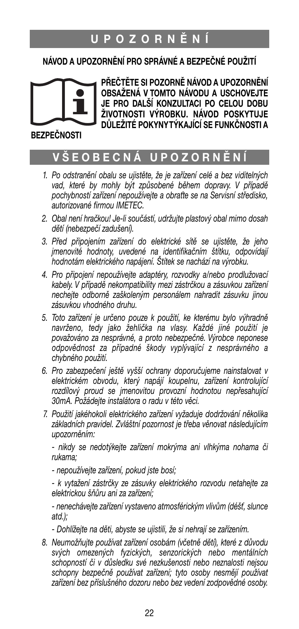 Imetec BELLISSIMA B20 50 User Manual | Page 24 / 36