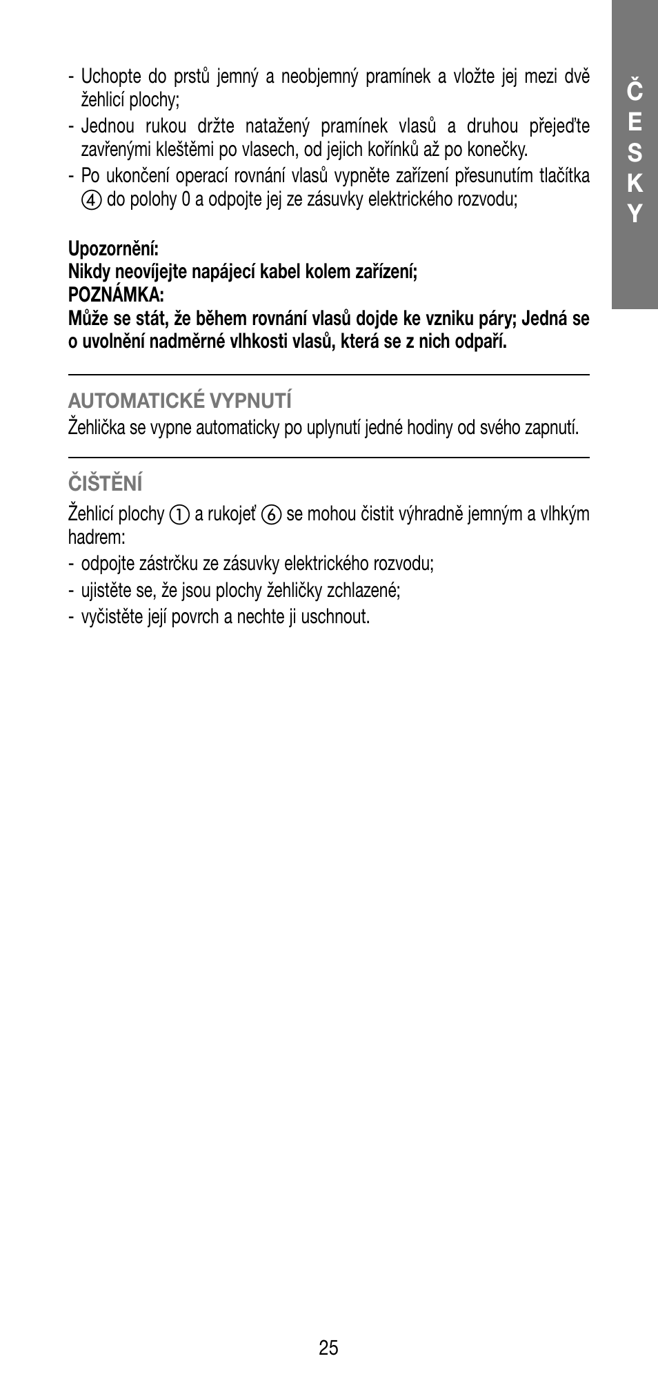 Če s k y | Imetec BELLISSIMA B20 50 User Manual | Page 27 / 36