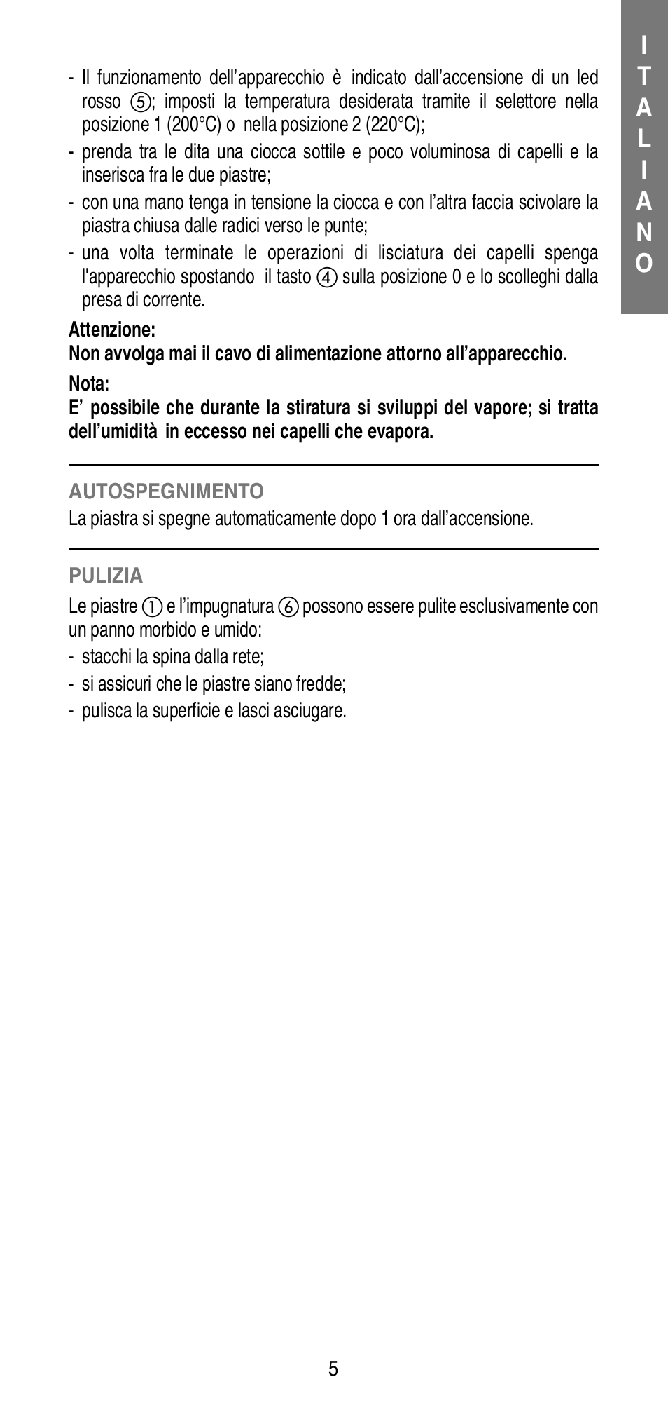 Imetec BELLISSIMA B20 50 User Manual | Page 7 / 36