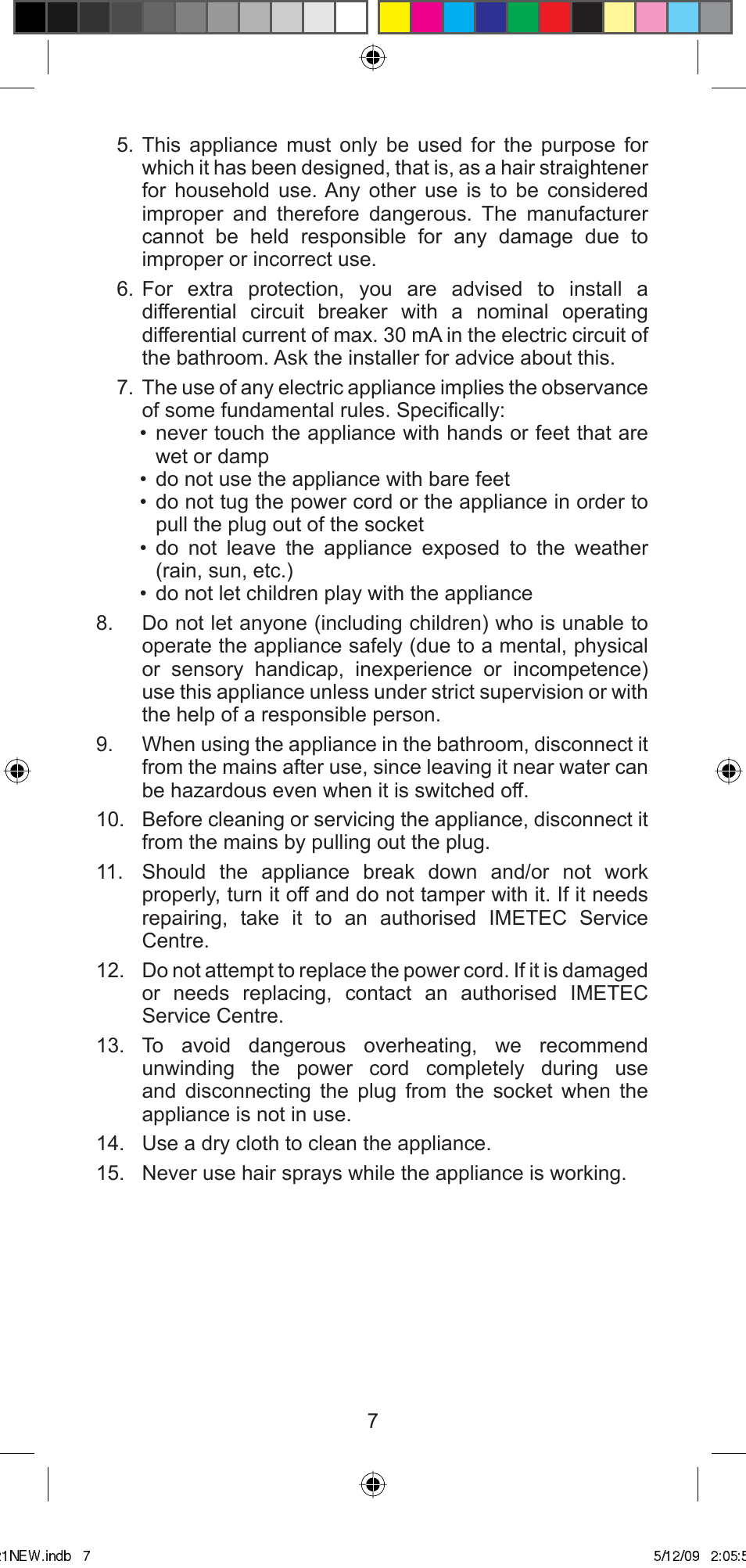 Imetec BELLISSIMA MINI MC210 User Manual | Page 10 / 49