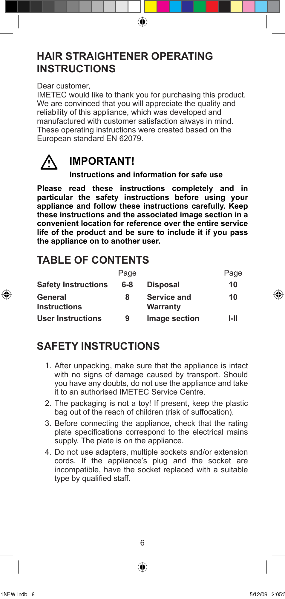 Imetec BELLISSIMA MINI MC210 User Manual | Page 9 / 49