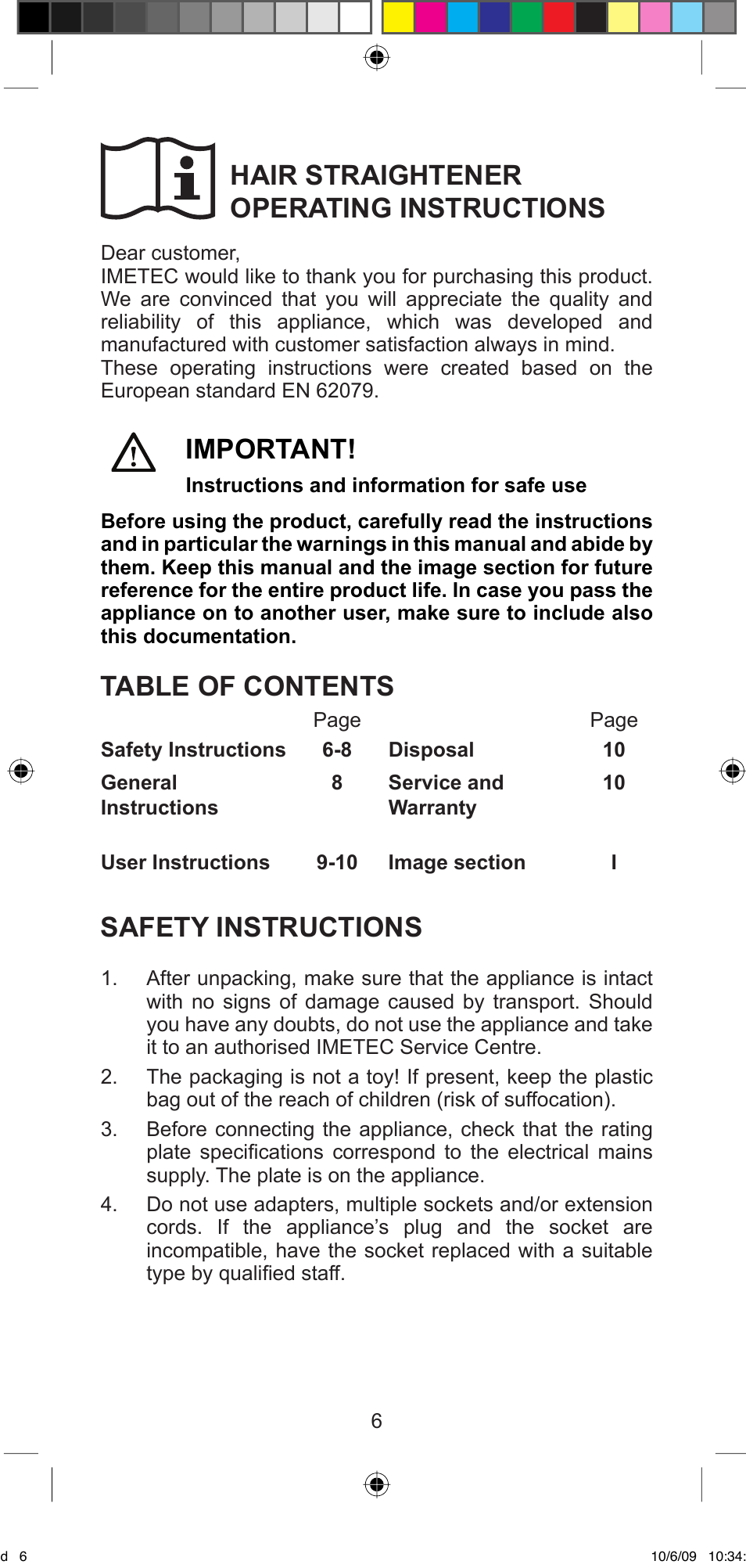Imetec BELLISSIMA MINI MF 200 User Manual | Page 8 / 47