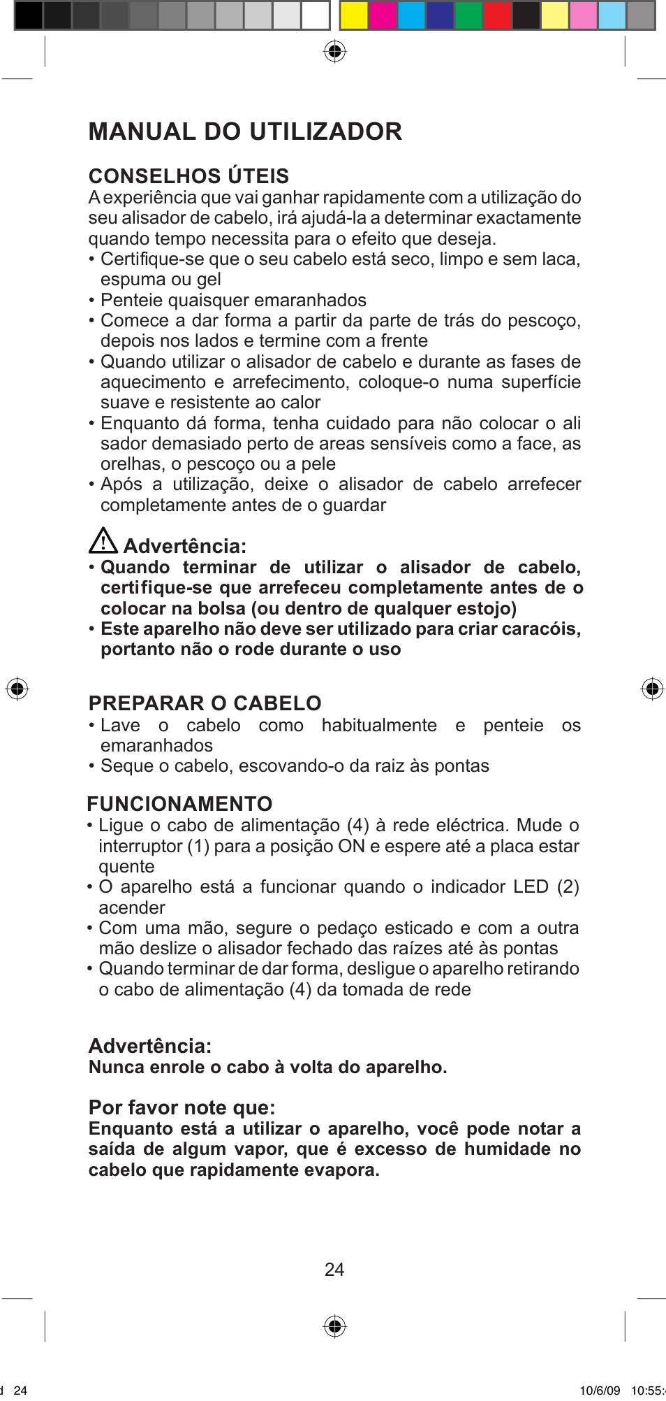 Manual do utilizador | Imetec BELLISSIMA MINI M200 User Manual | Page 26 / 47