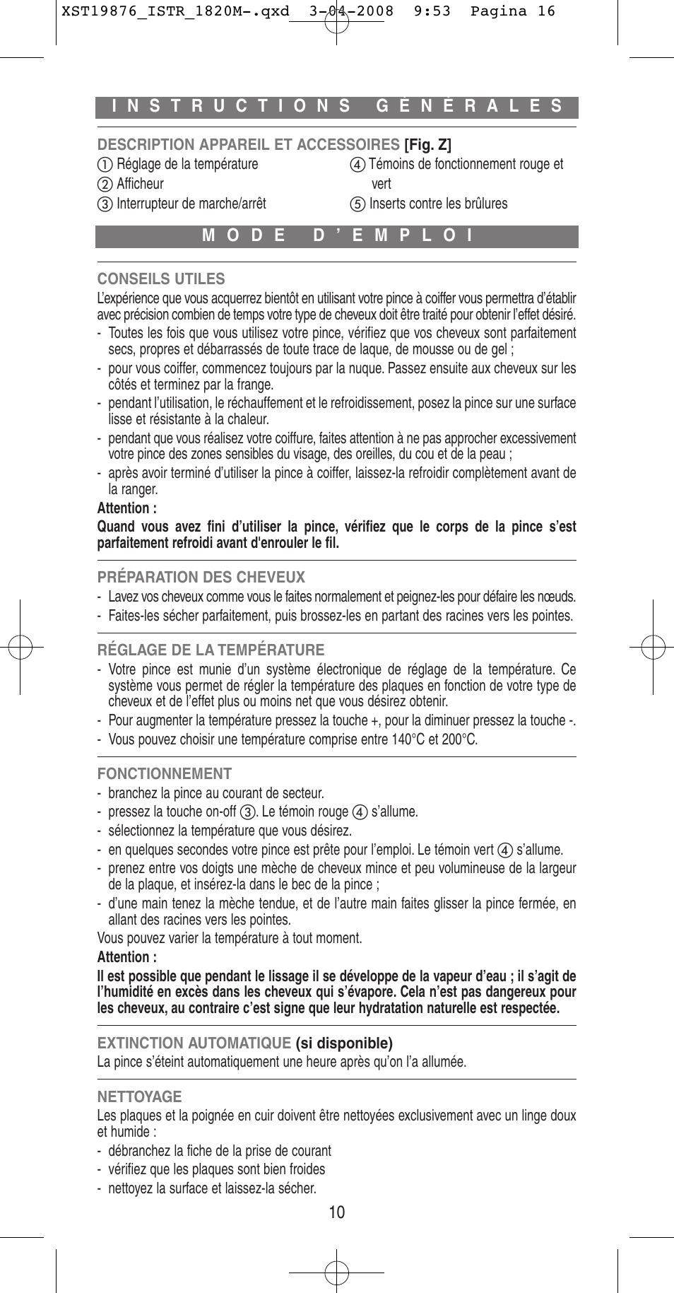 Imetec BELLISSIMA B 200 User Manual | Page 10 / 42