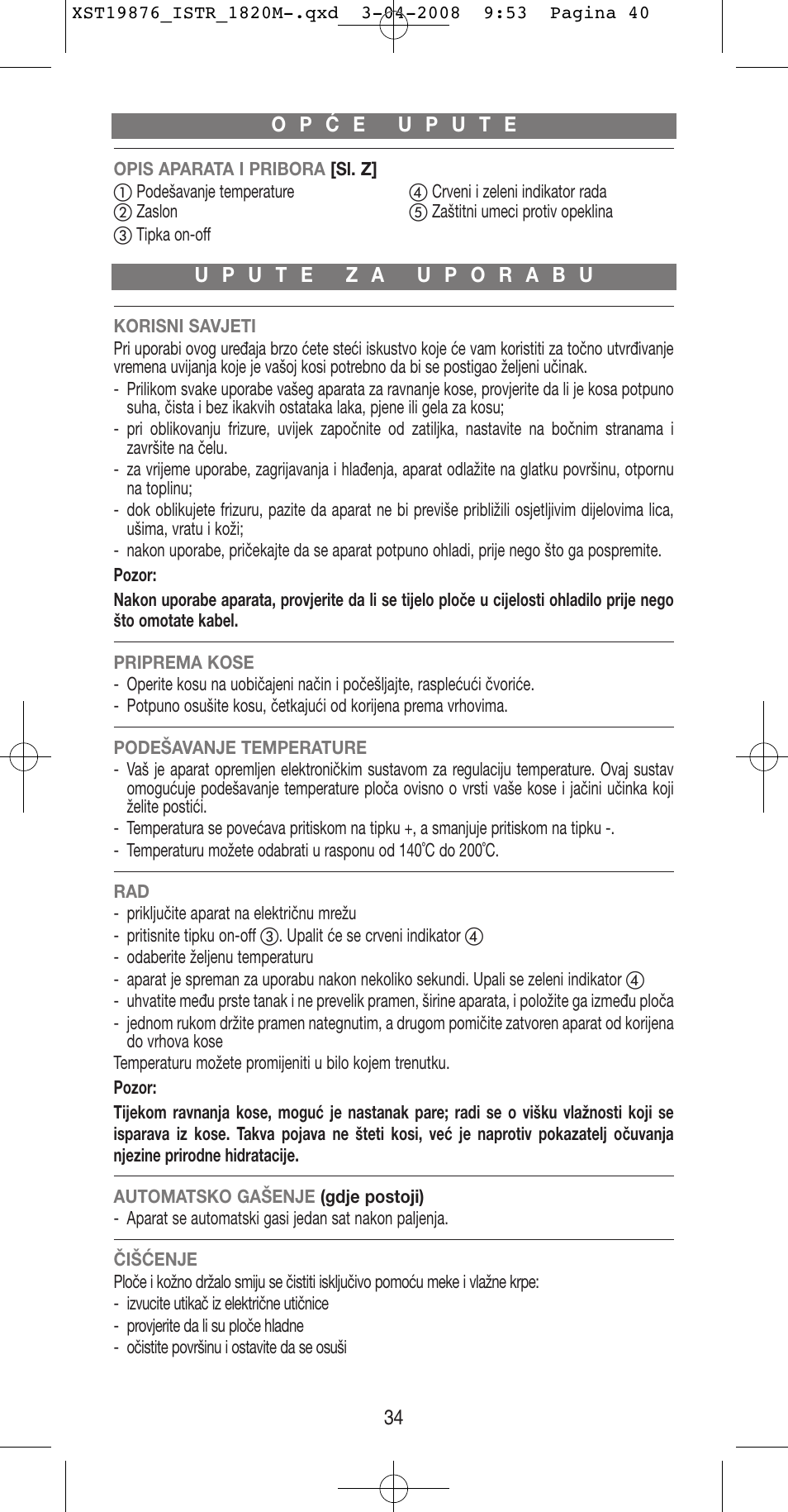 Imetec BELLISSIMA B 200 User Manual | Page 34 / 42