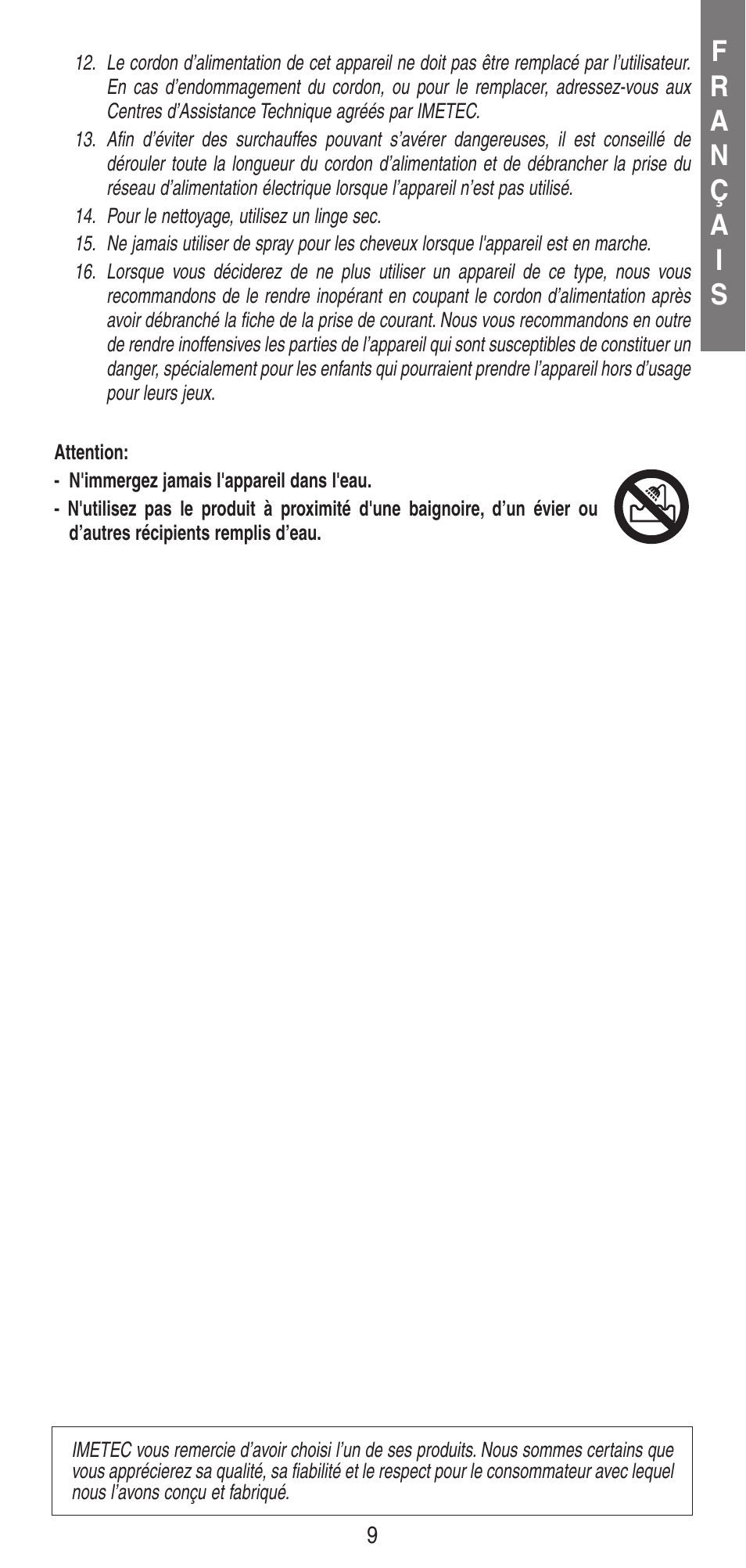 Imetec BELLISSIMA B11 50 User Manual | Page 10 / 44