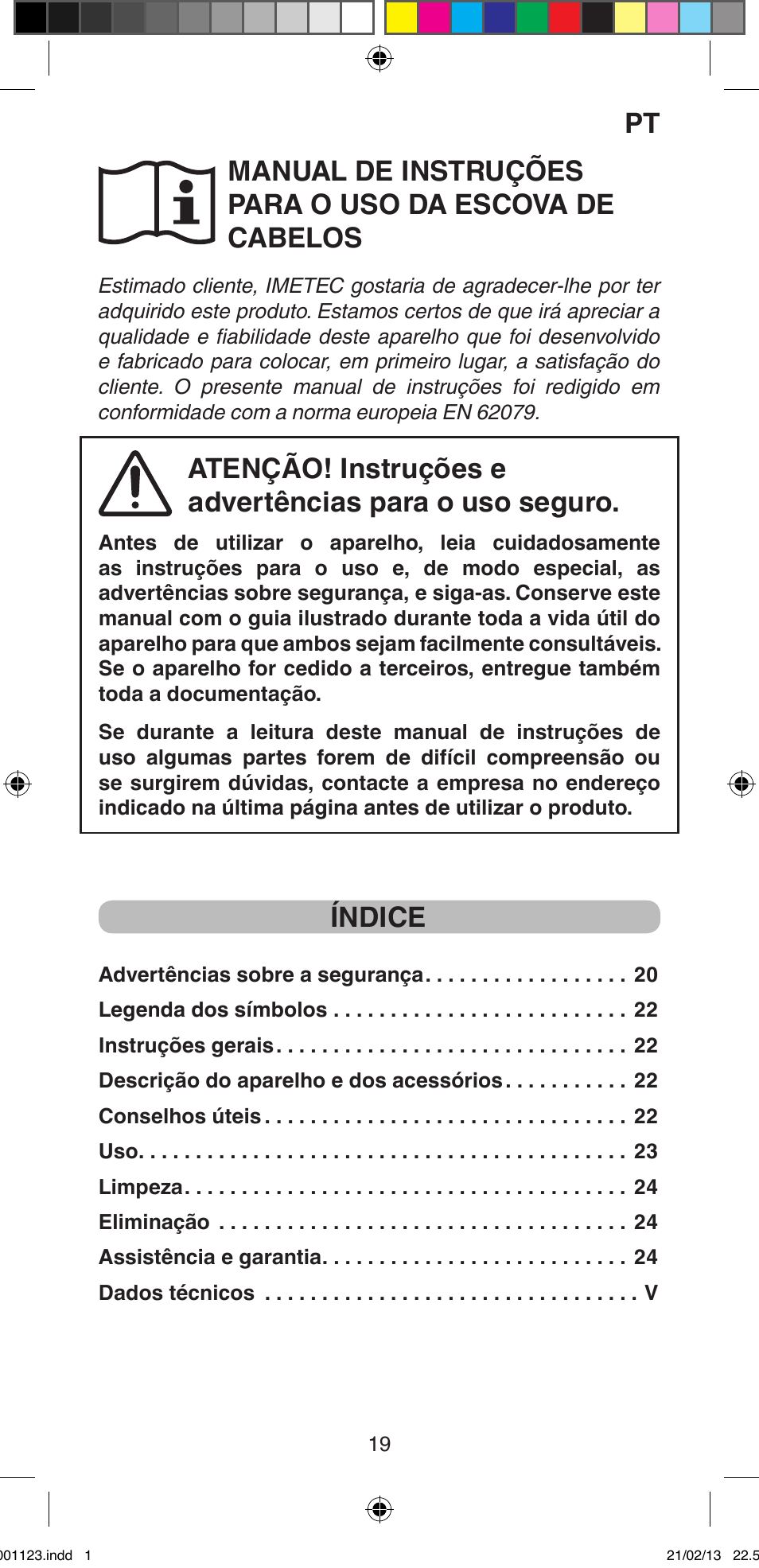 Índice | Imetec BELLISSIMA MAGIC STYLE PB2 25 User Manual | Page 21 / 56