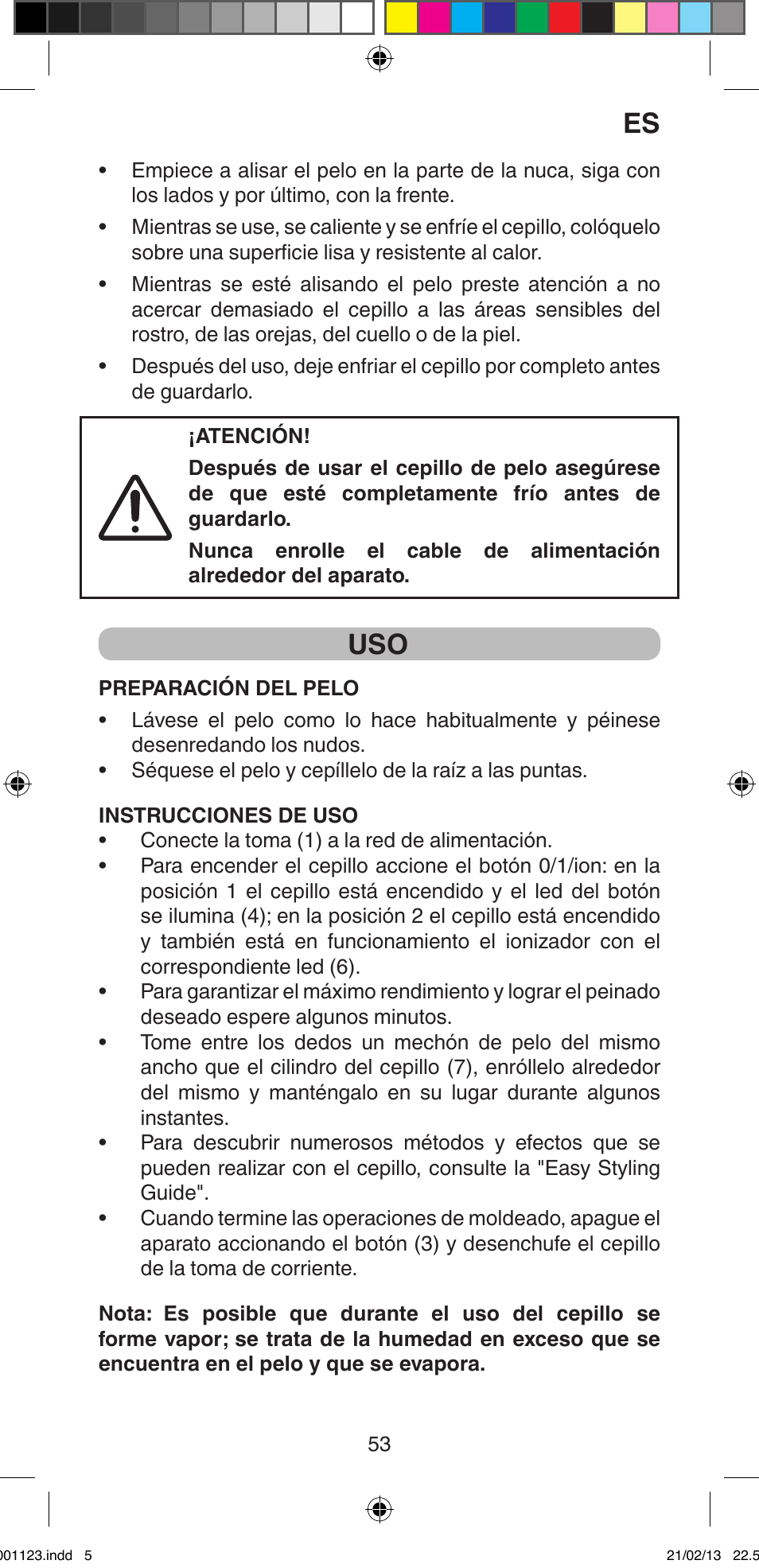 Imetec BELLISSIMA MAGIC STYLE PB2 25 User Manual | Page 55 / 56