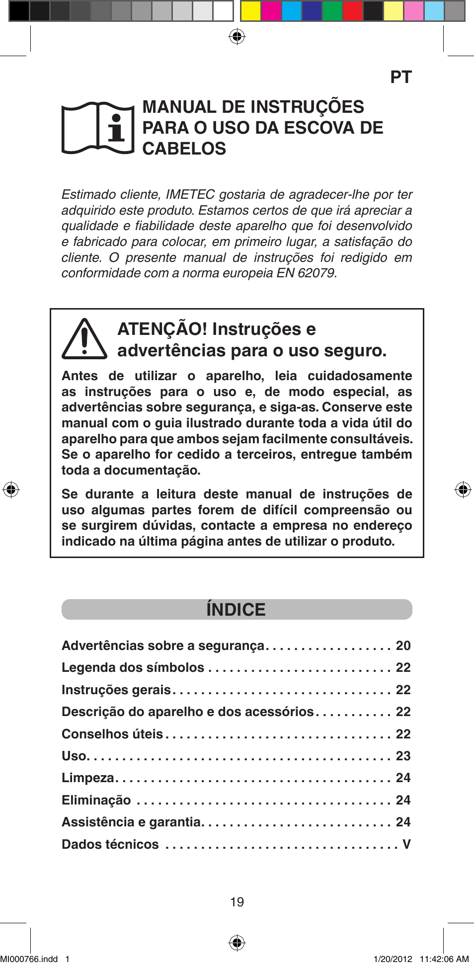 Índice | Imetec BELLISSIMA MAGIC STYLE PB1 30 User Manual | Page 21 / 50