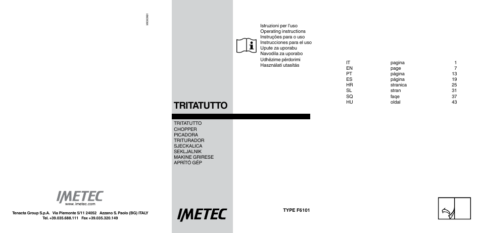 Imetec PROFESSIONAL SERIE CH 2000 User Manual | 50 pages