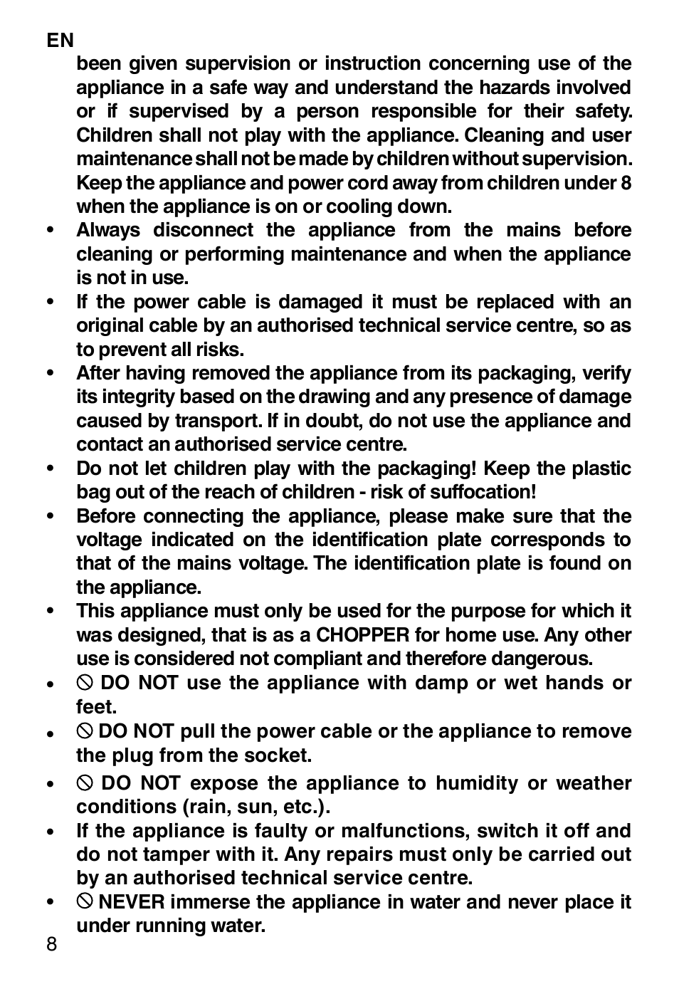 Imetec PROFESSIONAL SERIE CH 2000 User Manual | Page 10 / 50