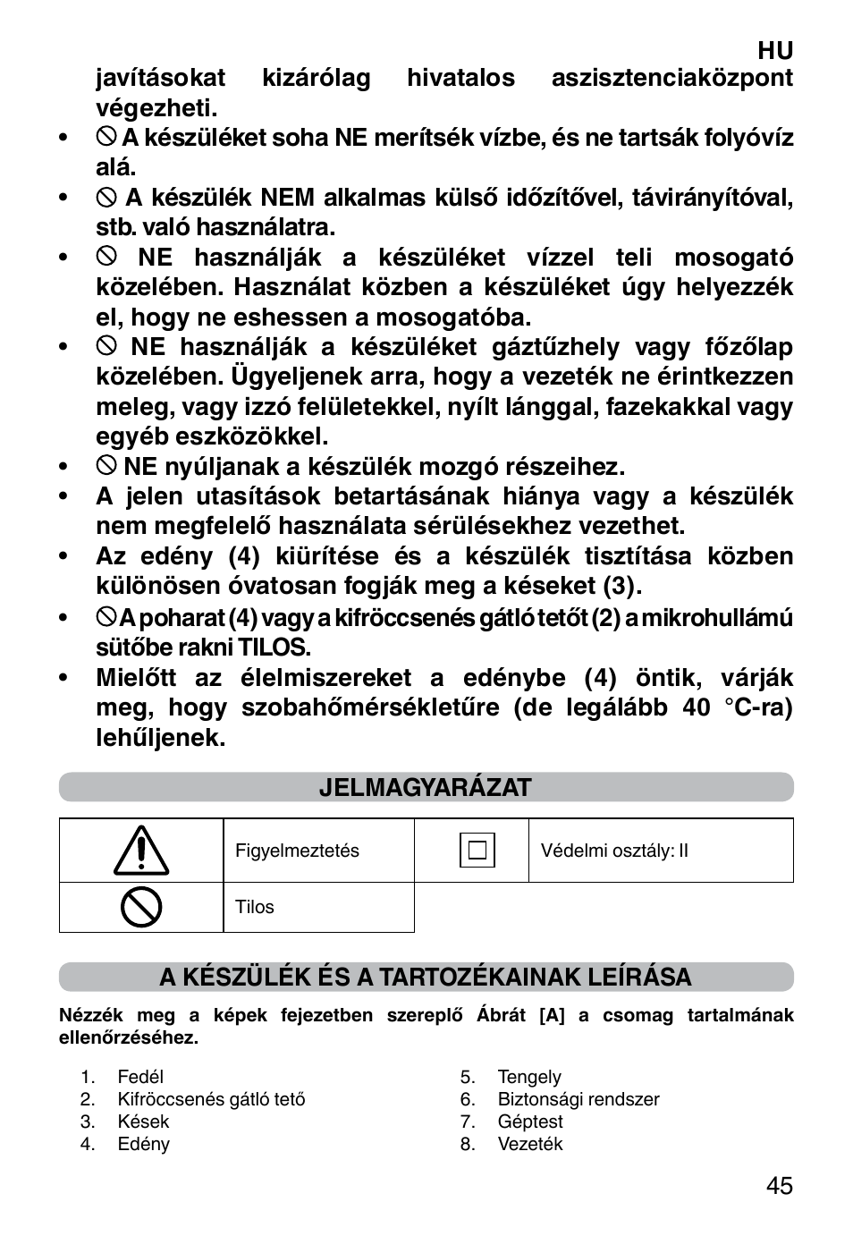 Imetec PROFESSIONAL SERIE CH 2000 User Manual | Page 47 / 50