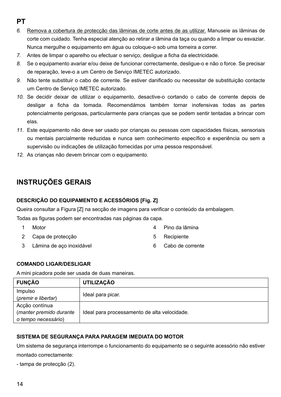 Rais, Instruções ge | Imetec BIMBO HM3 User Manual | Page 16 / 30