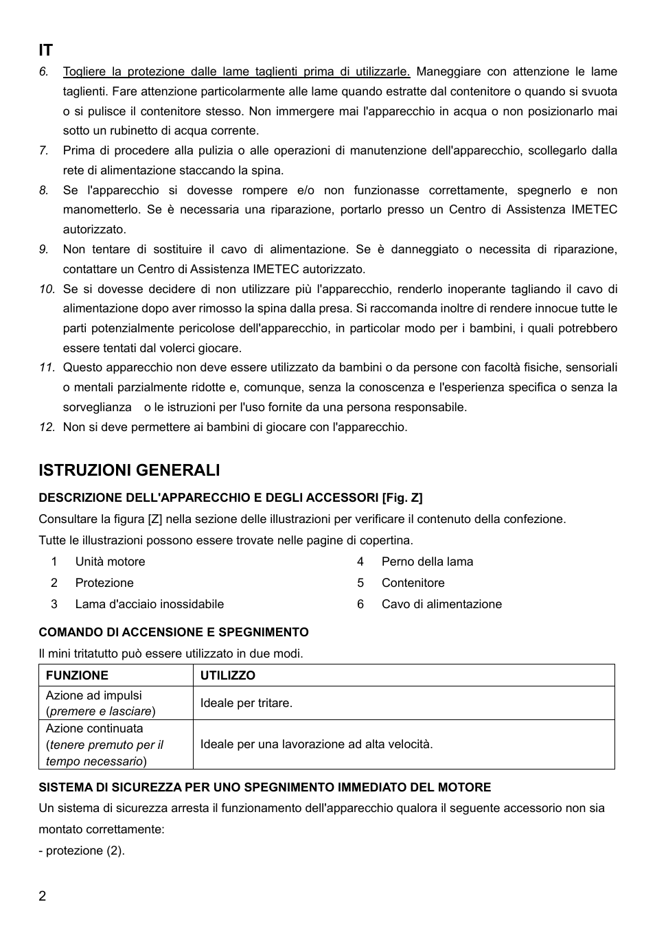 Istruzioni generali | Imetec BIMBO HM3 User Manual | Page 4 / 30