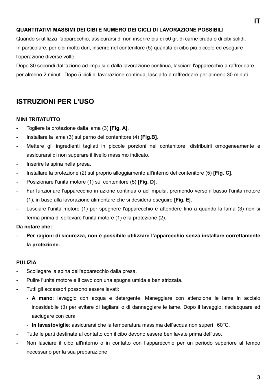 Istruzioni per l'uso | Imetec BIMBO HM3 User Manual | Page 5 / 30