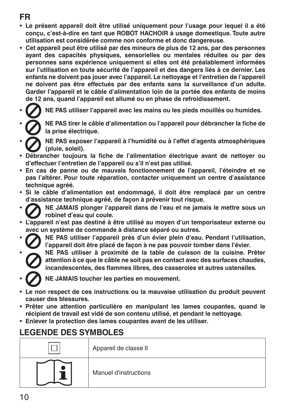 Legende des symboles | Imetec ECO CH User Manual | Page 15 / 30
