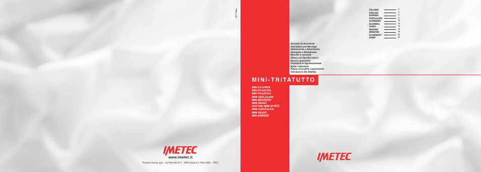 Imetec DOLCEVITA CH4 User Manual | 24 pages