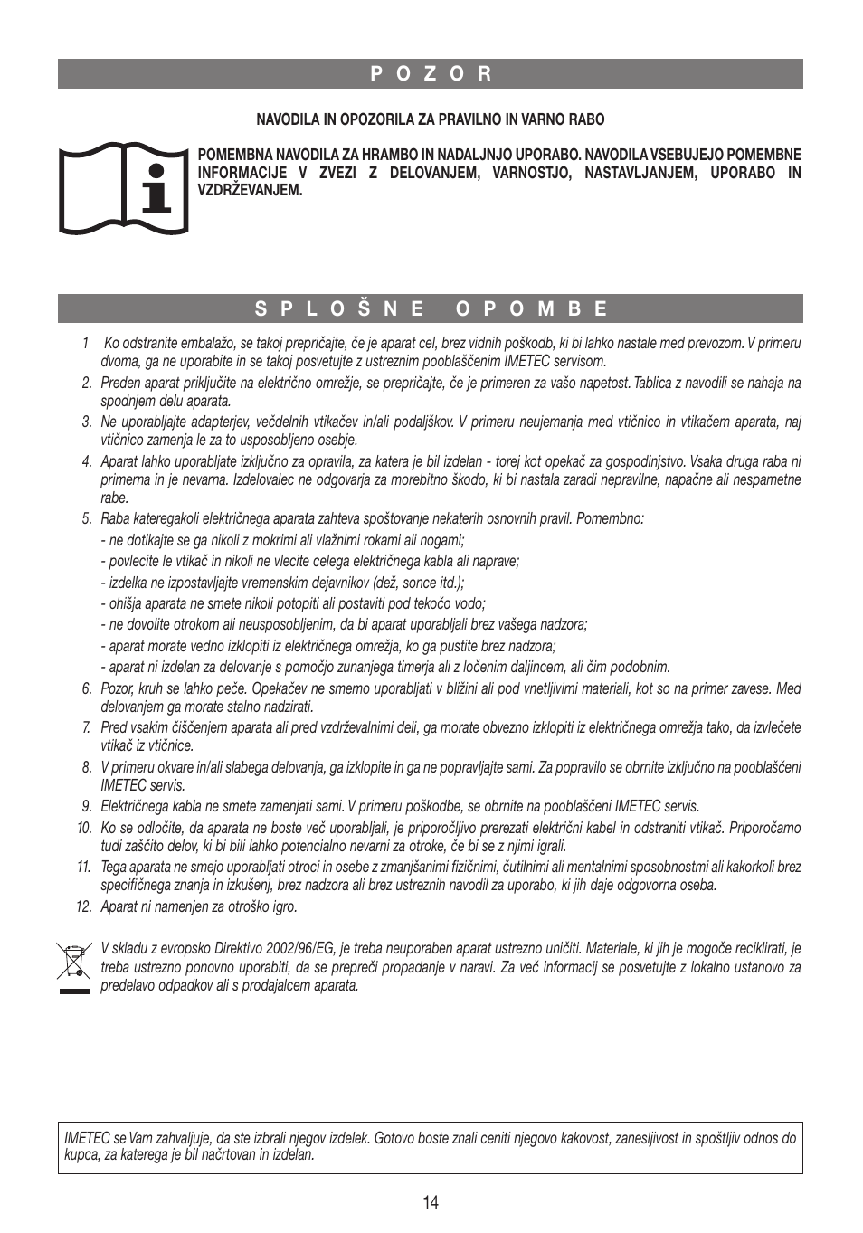 Imetec DOLCEVITA TS7 User Manual | Page 16 / 26
