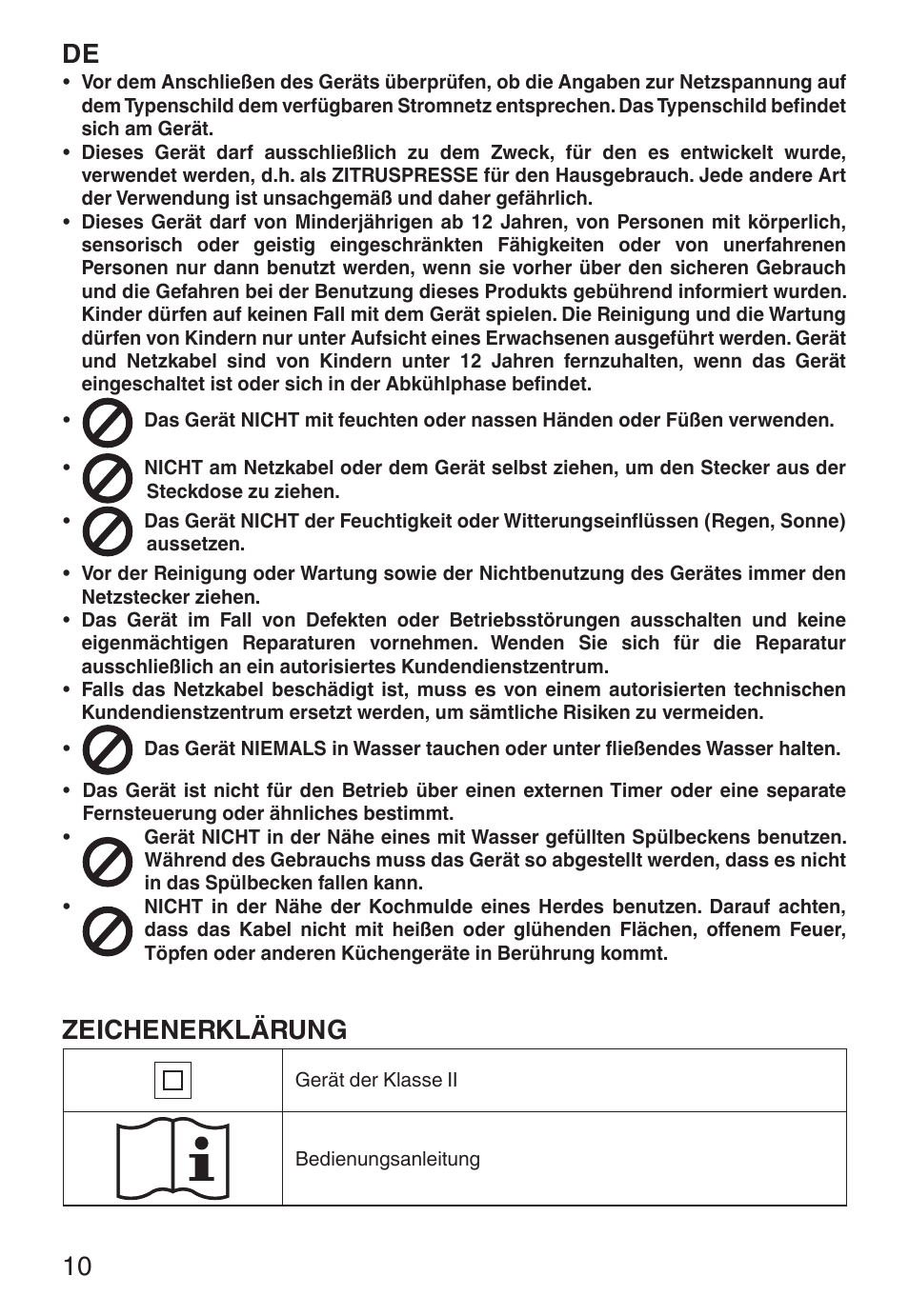 Zeichenerklärung | Imetec ECO CP User Manual | Page 15 / 34