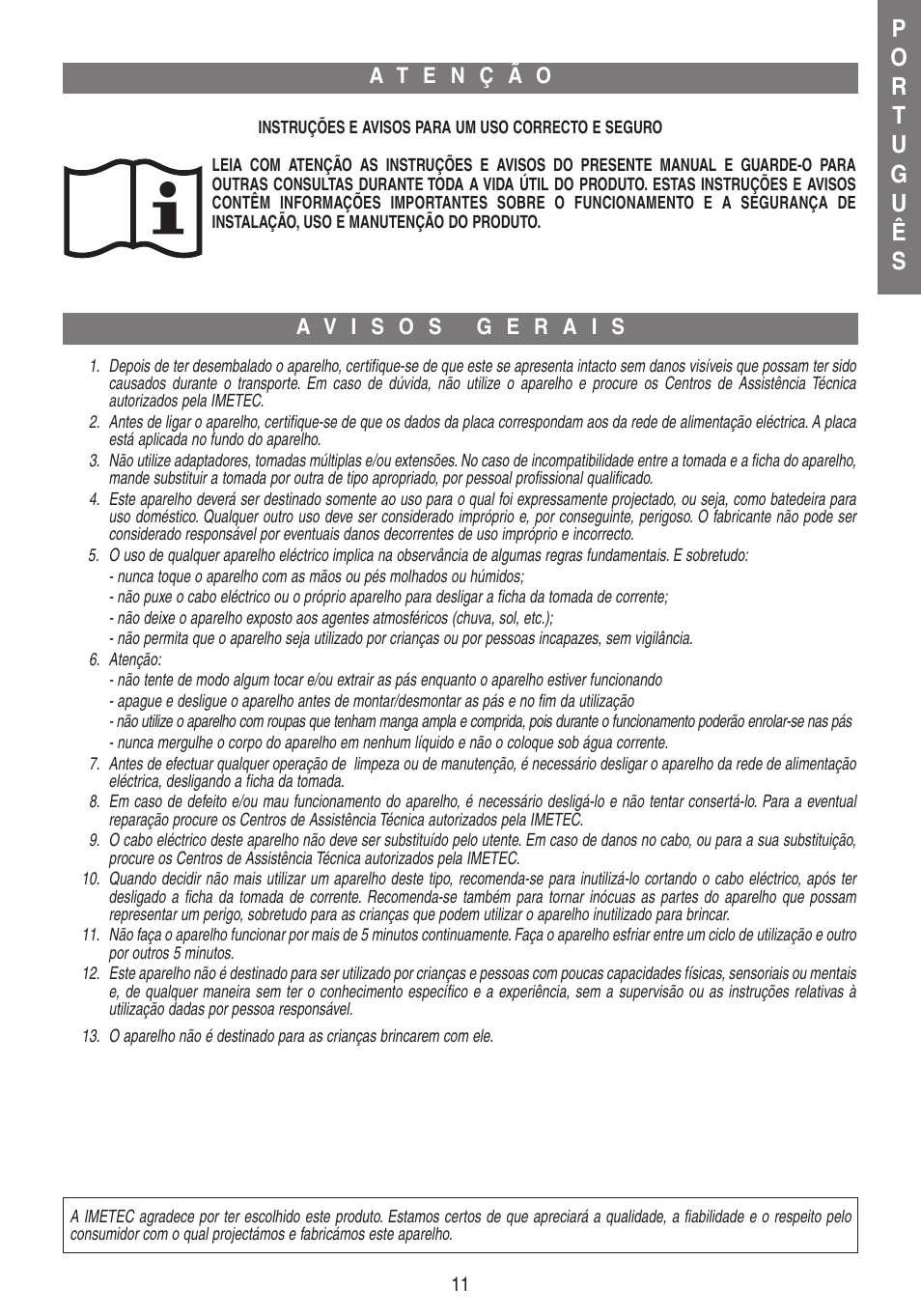 Imetec DOLCEVITA ST7 User Manual | Page 13 / 20