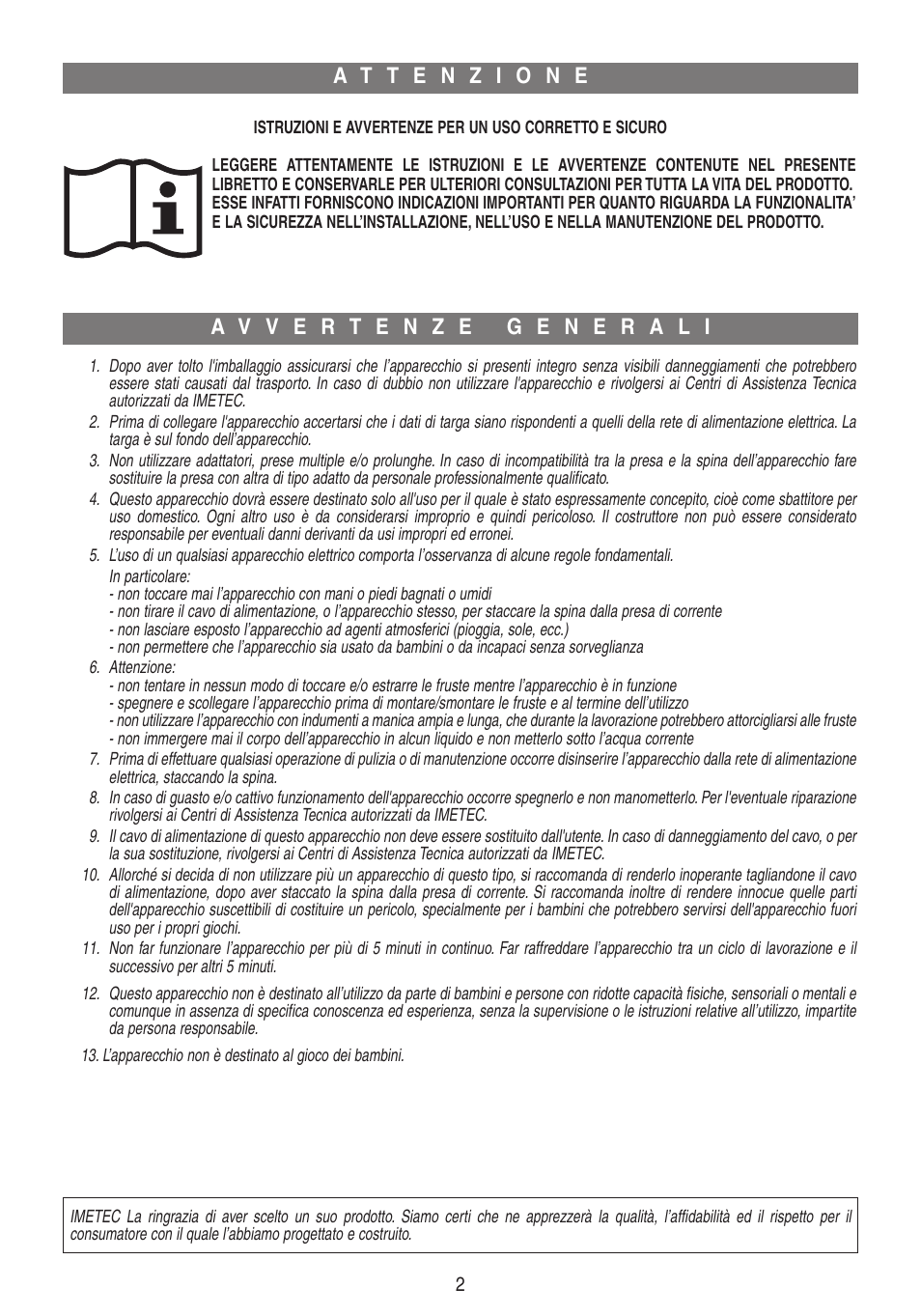 Imetec DOLCEVITA ST7 User Manual | Page 4 / 20
