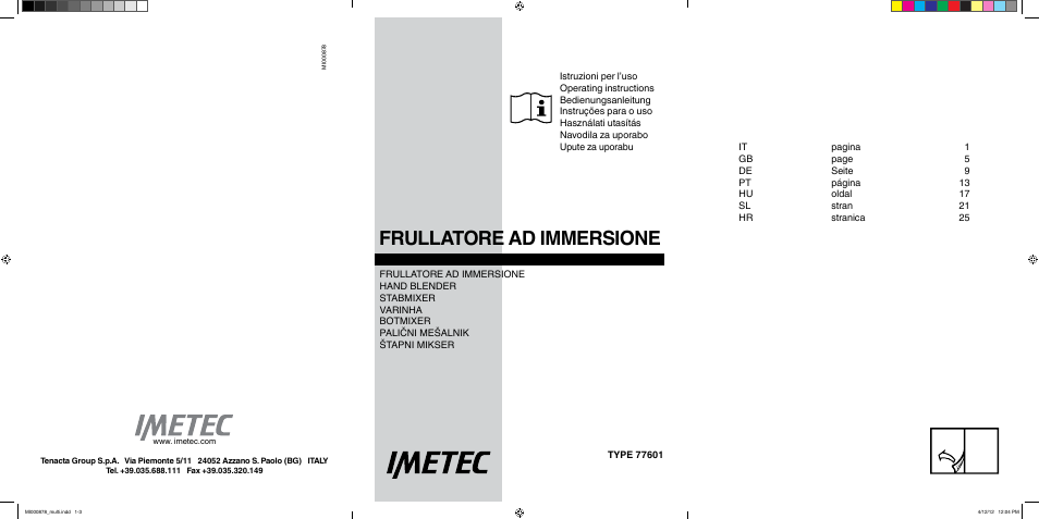 Imetec DOLCEVITA HB2 User Manual | 30 pages