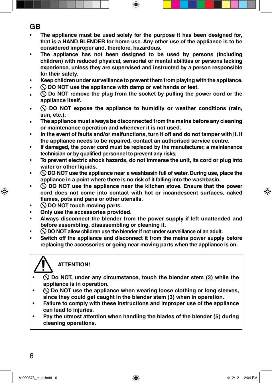 It 6 | Imetec DOLCEVITA HB2 User Manual | Page 8 / 30