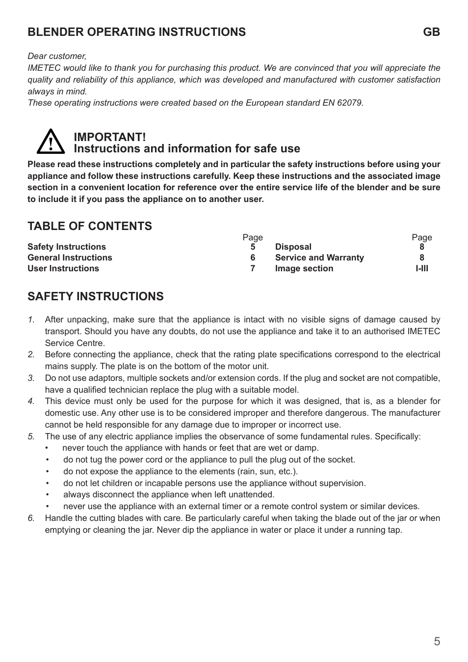 Imetec DOLCEVITA BL4 User Manual | Page 7 / 26