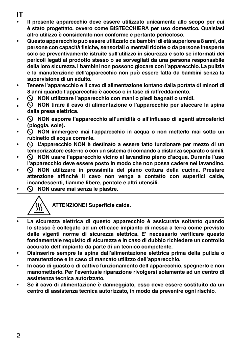 It 2 | Imetec PROFESSIONAL SERIE GL 2000 User Manual | Page 4 / 50