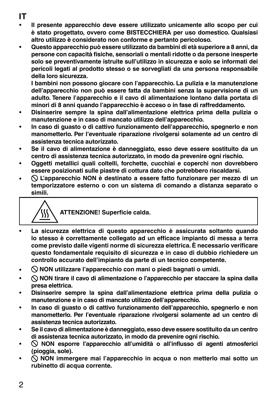 It 2 | Imetec DOLCEVITA GL5 User Manual | Page 4 / 56
