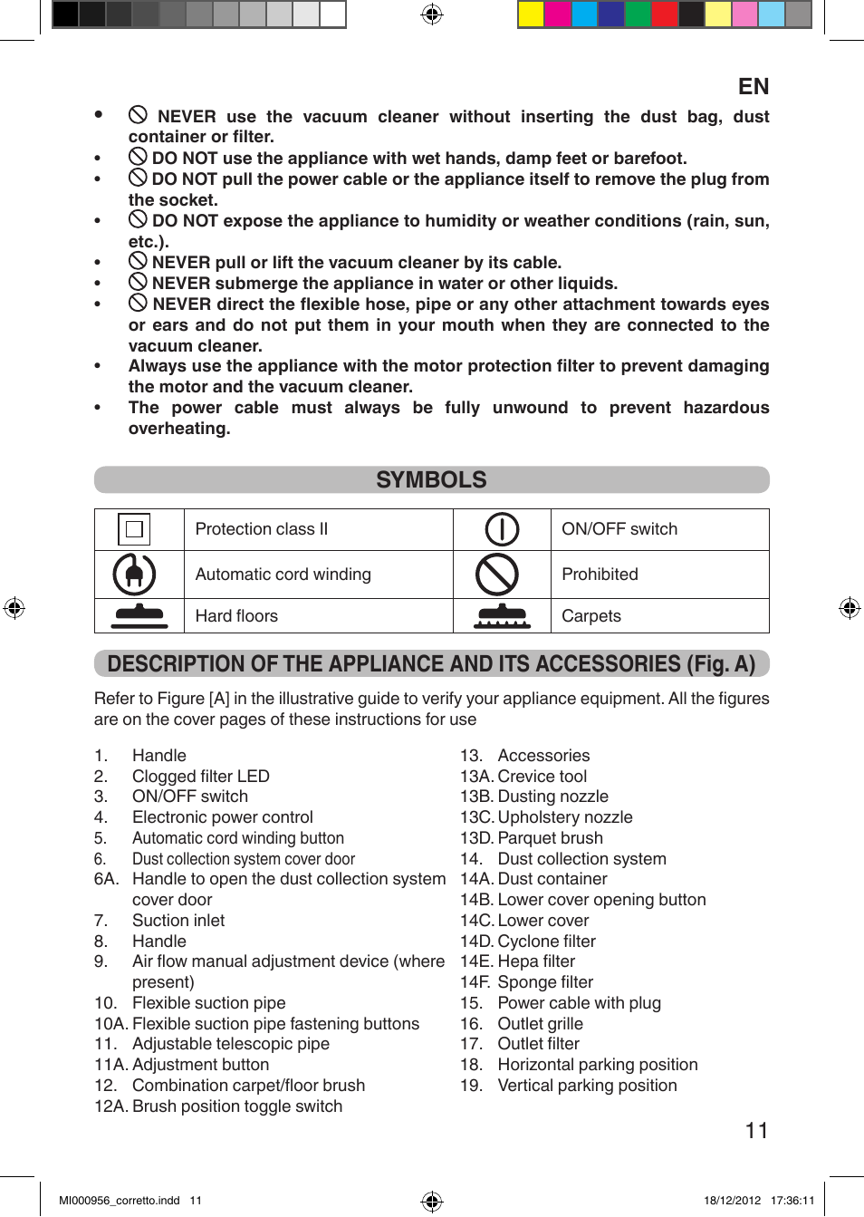 En 11, Symbols | Imetec SILENT POWER COMPACT User Manual | Page 13 / 34