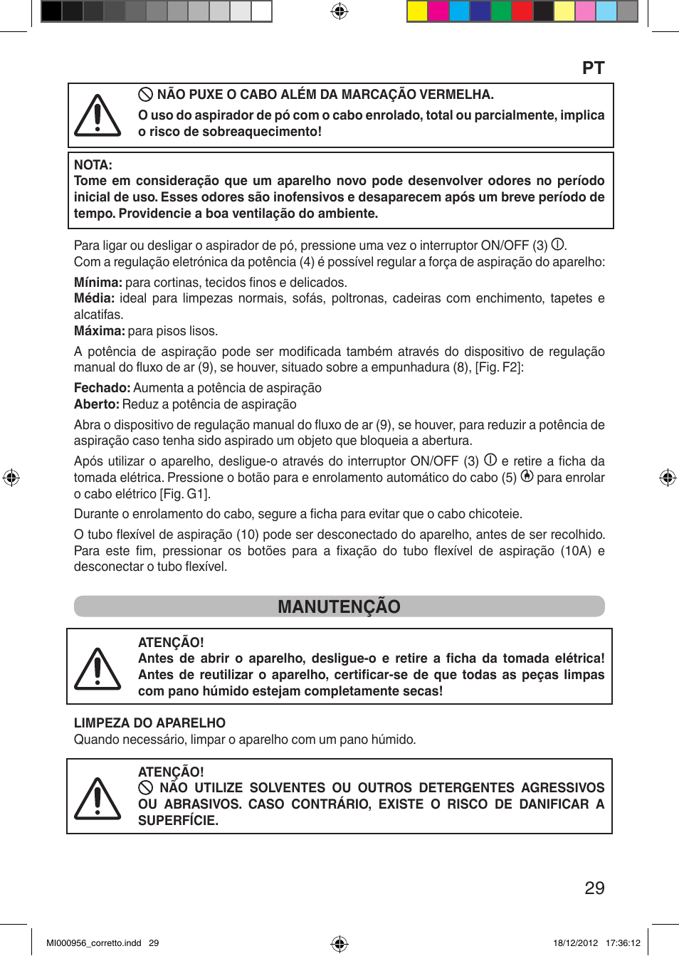 Pt 29, Manutenção | Imetec SILENT POWER COMPACT User Manual | Page 31 / 34