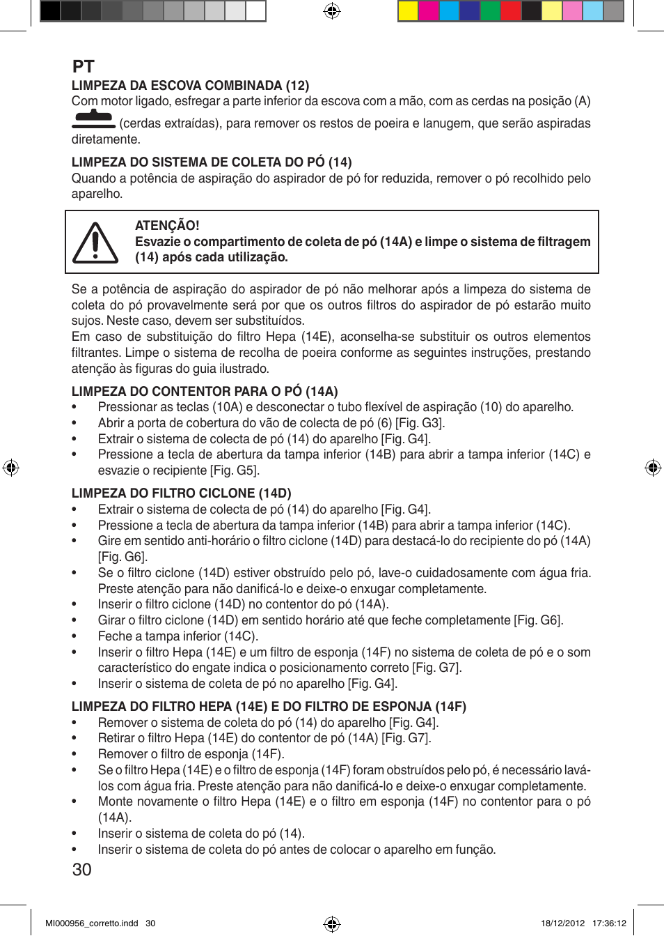 Pt 30 | Imetec SILENT POWER COMPACT User Manual | Page 32 / 34