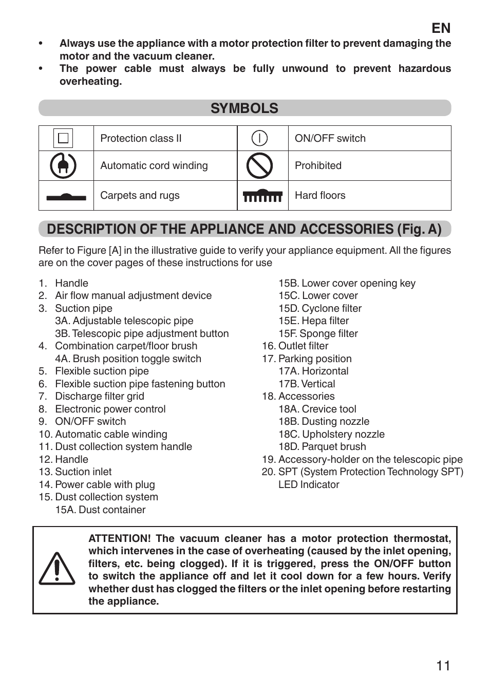 En 11, Symbols | Imetec ECO E1 User Manual | Page 13 / 34